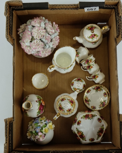 Appraisal: A collection of Royal Albert Old Country Rose miniature teaware