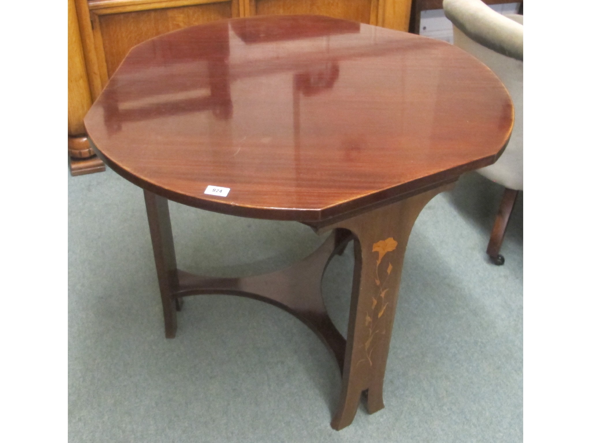 Appraisal: Mahogany Arts and Crafts occasional table