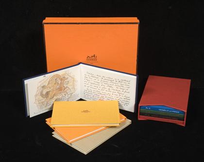 Appraisal: Philippe Dumas Carnets de Voyage Two boxed sets of bound