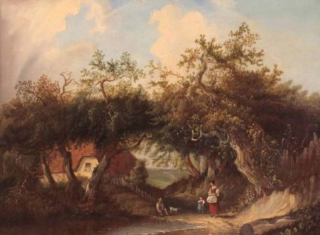 Appraisal: ATTRIBUTED TO EDWARD CHARLES WILLIAMS - BRITISH Oil on Panel