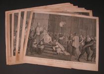 Appraisal: Seven Prints Of Pope Pious VI Prints are all apprx