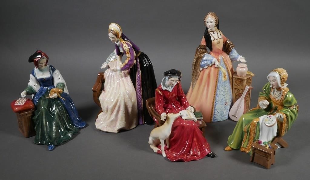 Appraisal: Collection of five Royal Doulton figures comprising Catherine of Aragon