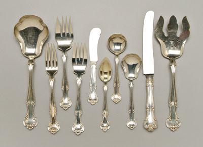 Appraisal: Gorham Cromwell sterling flatware pieces three-letter monograms oz T excluding