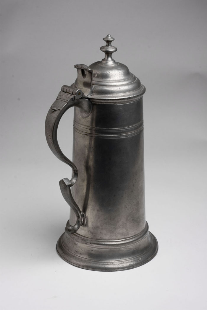 Appraisal: ENGLISH PEWTER FLAGON JOHN OR THOMAS CARPENTER Having a double