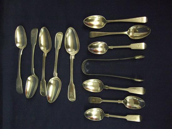 Appraisal: Two George IV Irish silver dessert fiddle and thread spoons