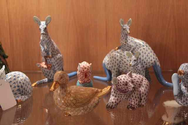 Appraisal: A GROUP OF HEREND PORCELAIN ANIMALS consisting of kangaroos rabbits