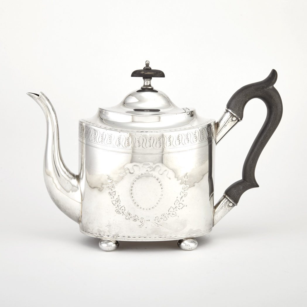 Appraisal: George III Scottish Silver Teapot Francis Howden Edinburgh circa The