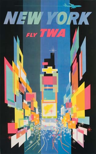 Appraisal: DAVID NEW YORK FLY TWA x inches x cm Condition