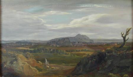 Appraisal: TH CENTURY SCOTTISH SCHOOL DISTANT VIEW OF EDINBURGH CASTLE AND