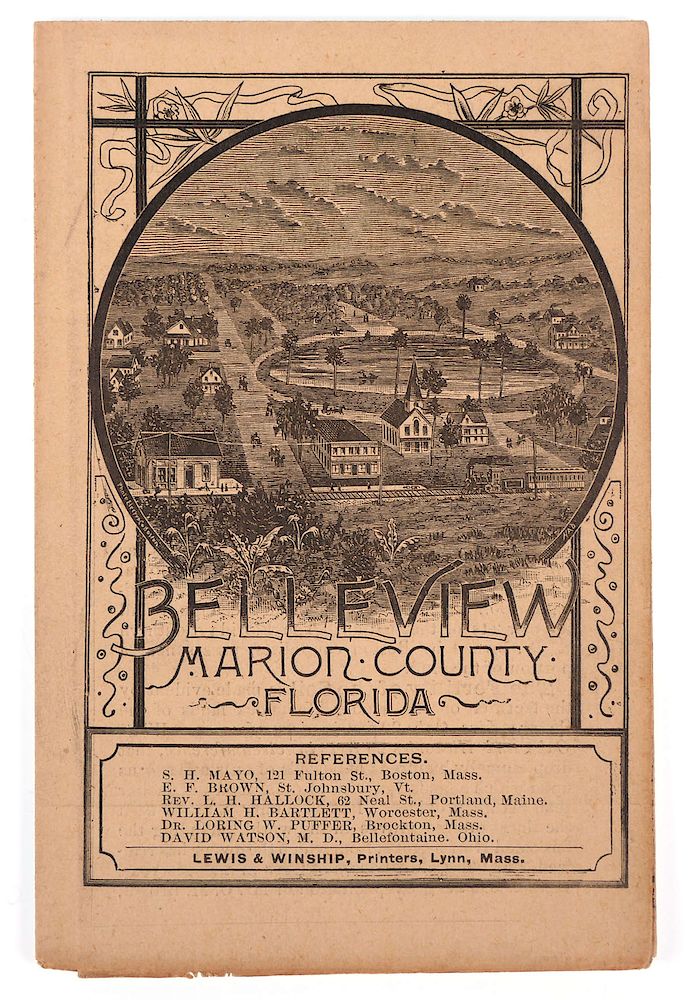 Appraisal: BELLEVIEW City Brochure Belleview was a newly created town in