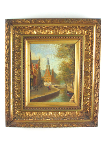 Appraisal: P DE JONG Dutch Flemish th century Oil on mahogany