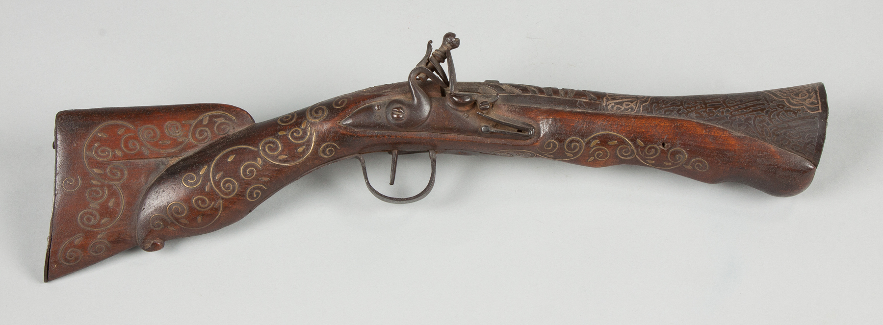 Appraisal: Early Flintlock Blunderbuss Inlaid stock barrel