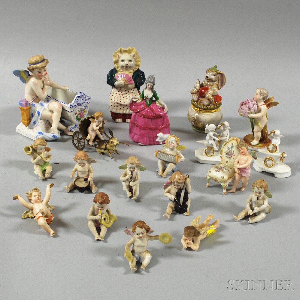 Appraisal: Nineteen Porcelain Figures ht to in Estimate - The absence