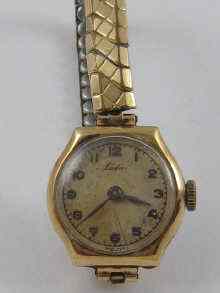 Appraisal: A hallmarked ct gold lady's wrist watch