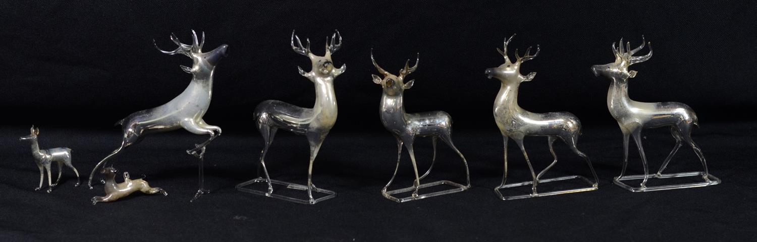 Appraisal: Mercury Glass Reindeer tallest h shortest h RCA LLC