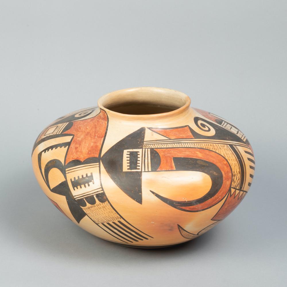 Appraisal: FANNIE NAMPEYO POLYCHROME JAR Fannie Nampeyo Hopi - Polychrome Jar