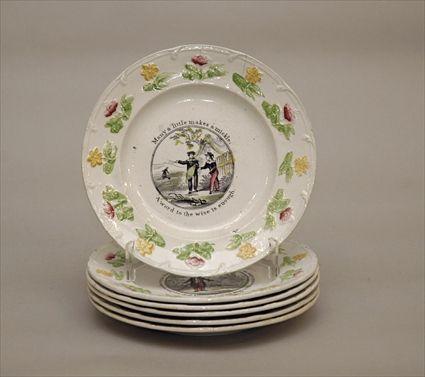 Appraisal: Set of Six English Ironstone Plates