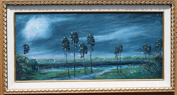 Appraisal: WHEELER Charles American th C Florida Highwaymen Landscape with Cabin