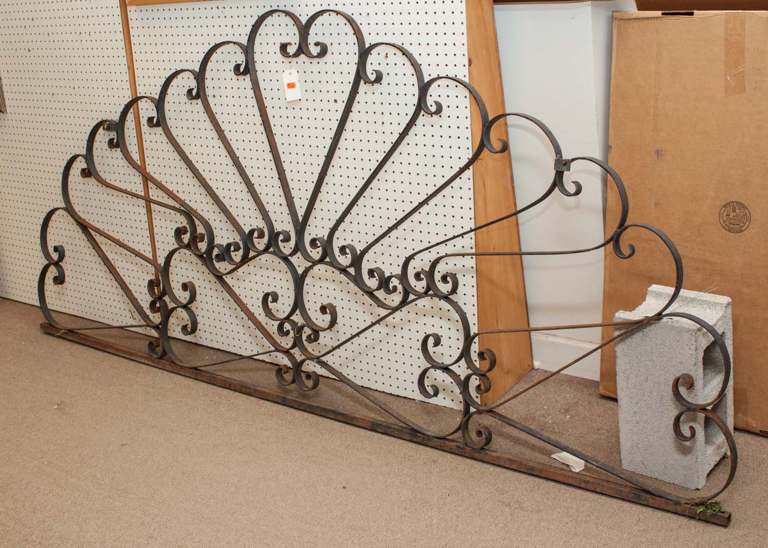 Appraisal: Victorian wrought iron architectural embellishment late th century large piece