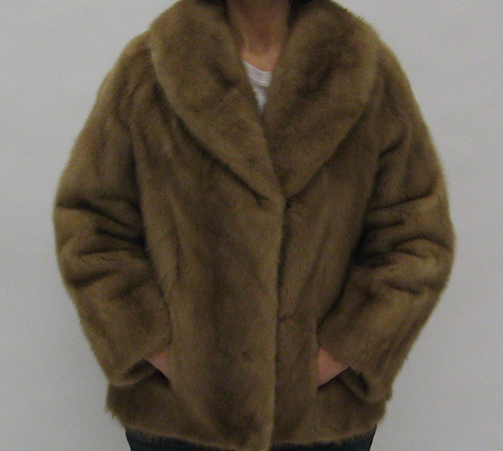 Appraisal: AUTUMN HAZE MINK FUR JACKET with side pockets medium size