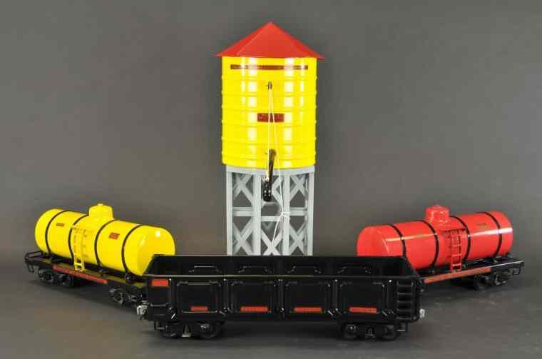 Appraisal: REPRO BUDDY 'L' OUTDOOR RAILROAD CARS TOWER Pressed steel appears