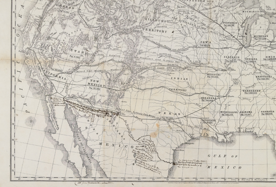 Appraisal: WITH MANUSCRIPT ADDITIONS JOHNSON EDWIN F Map of the Proposed