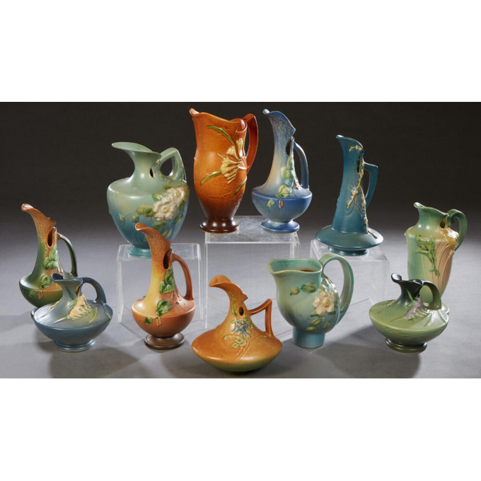 Appraisal: Group of Eleven Pieces of Roseville Pottery consisting of -