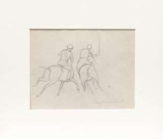 Appraisal: Paul Desmond Brown - Two Polo Pencil Drawings each by