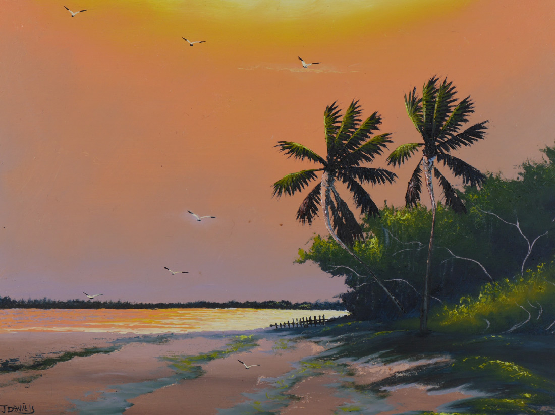 Appraisal: DANIELS Johnny American th Century Florida Highwaymen Sunrise Indian River