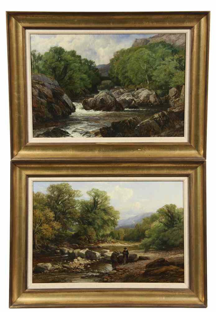 Appraisal: PAIR OOC LAID TO BOARD - 'River Landscapes Cumberland' by