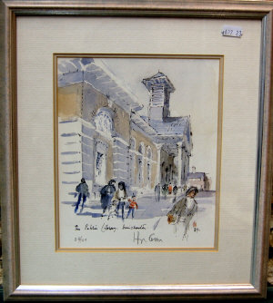 Appraisal: Hugh Casson - 'The Public Library Winchester' ltd ed print