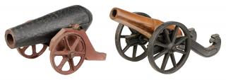 Appraisal: Two Toy Cannons probably late th early th century brass