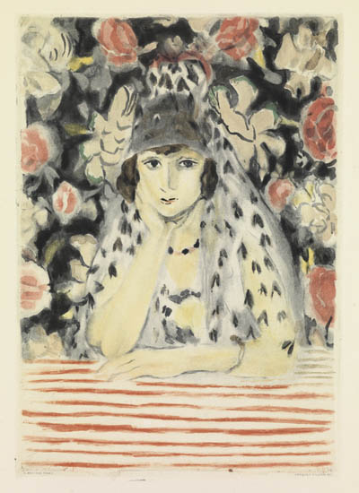 Appraisal: HENRI MATISSE after L'Espagnole Color aquatint and etching - x