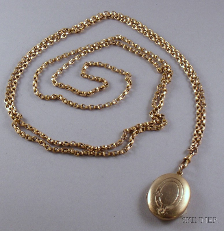 Appraisal: kt Gold Longchain and a kt Gold Locket