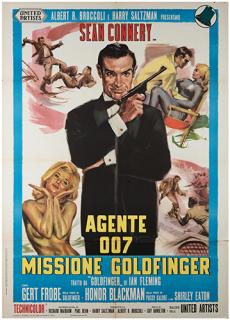 Appraisal: Goldfinger United Artists Italian -foglio x Classic entry in the