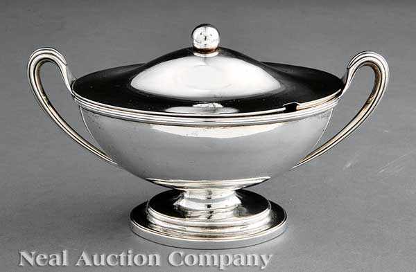 Appraisal: A George III Sterling Silver Covered Sauce Tureen London -