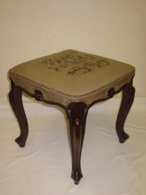 Appraisal: A PAIR OF VICTORIAN MAHOGANY STOOLS of square form the