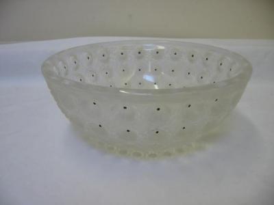 Appraisal: A LALIQUE FROSTED GLASS BOWL of circular form moulded in