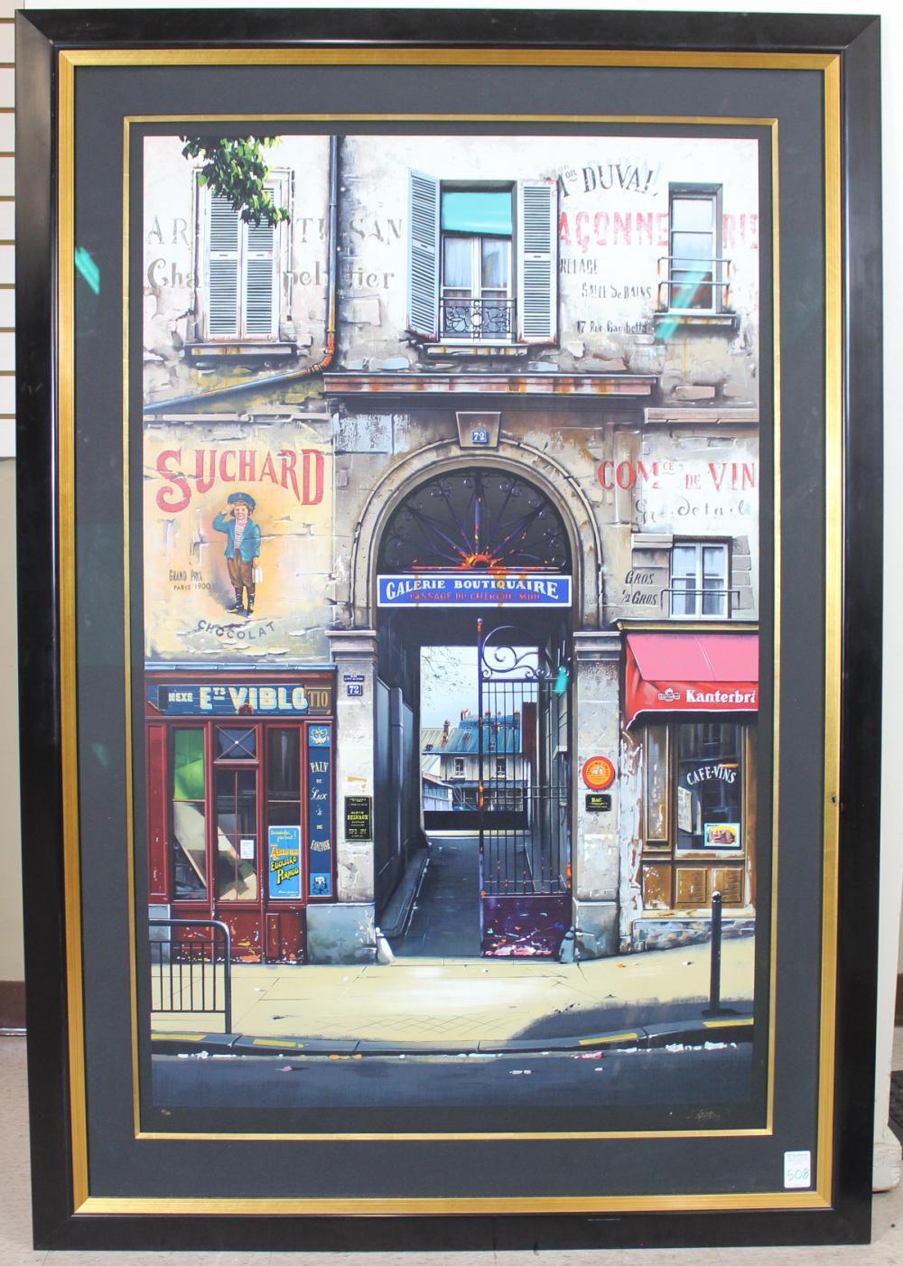 Appraisal: THOMAS PRADZYNSKI Poland - serigraph Passage du Cherche Midi storefront