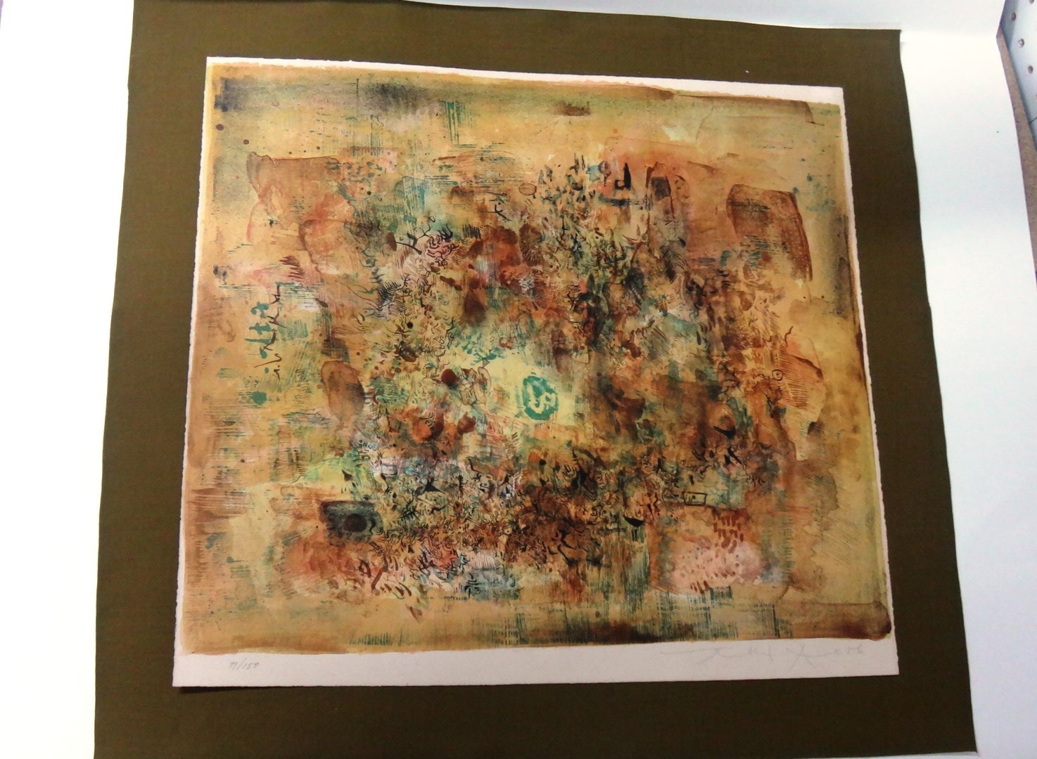 Appraisal: Zao Wou-Ki - Untitled colour lithograph signed and dated '