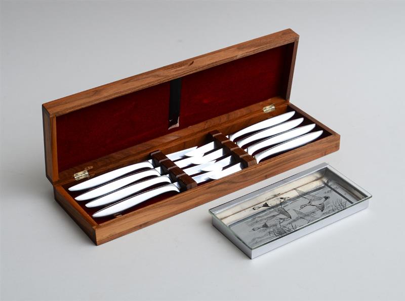 Appraisal: SET OF EIGHT GERBER MIMING STAINLESS STEEL KNIVES BOXED Together