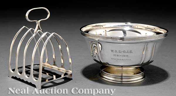 Appraisal: An Antique English Sterling Silver Toast Rack William Dixon Son