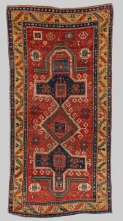 Appraisal: KAZAK DOUBLE NICHE PRAYER RUG KAZAK DOUBLE NICHE PRAYER RUG