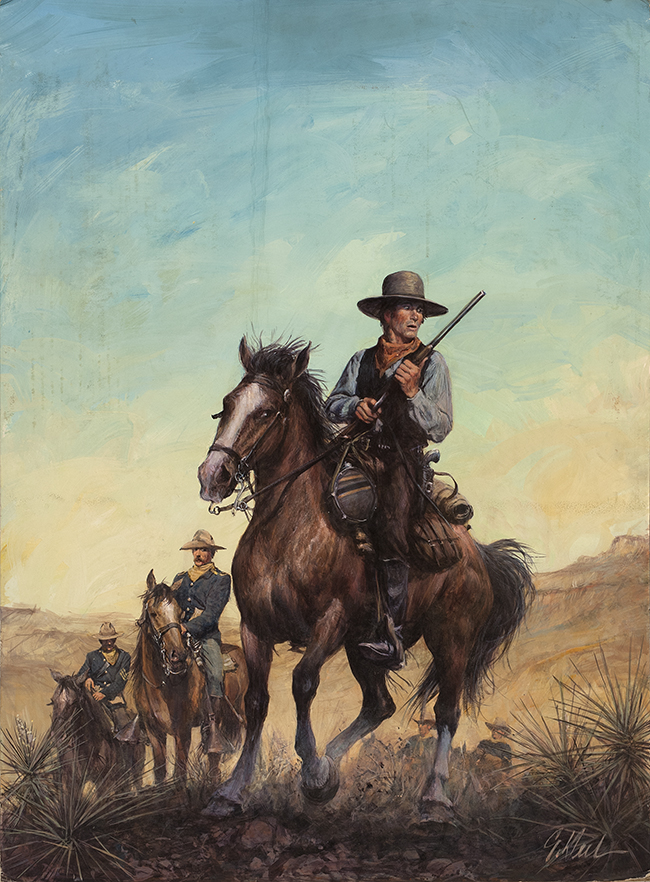 Appraisal: GUY DEELAmerican - The Outrider depicting a guide and a