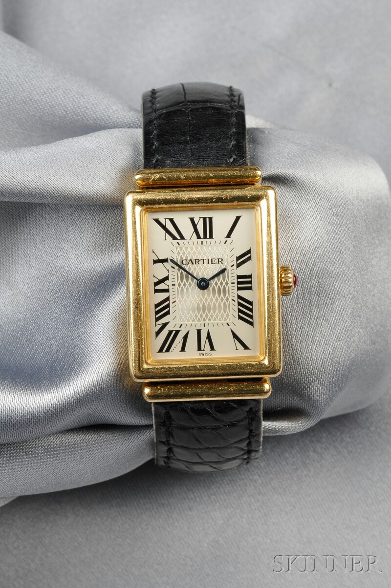 Appraisal: kt Gold Wristwatch Cartier Limited Edition c the ivory-tone dial