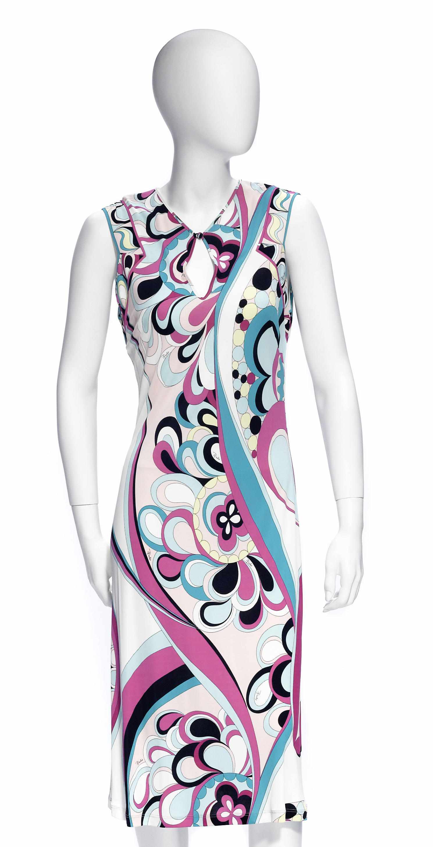 Appraisal: An Emilio Pucci multicolored sleeveless jersey dress size