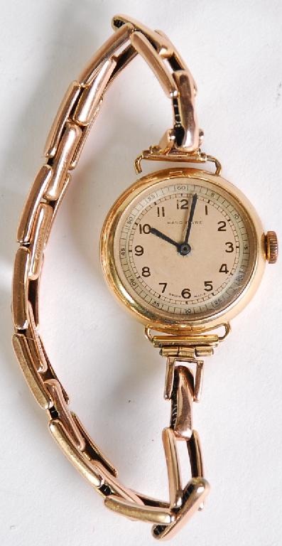 Appraisal: MARC FAVRE EARLY TWENTIETH CENTURY ct GOLD CASED LADIES WRIST