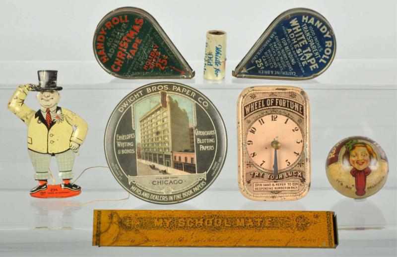 Appraisal: Lot of Assorted Tin Advertising Pieces Description Modest wear overall