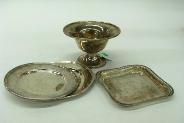 Appraisal: Group of Sterling Accessories including a '' compote two ''