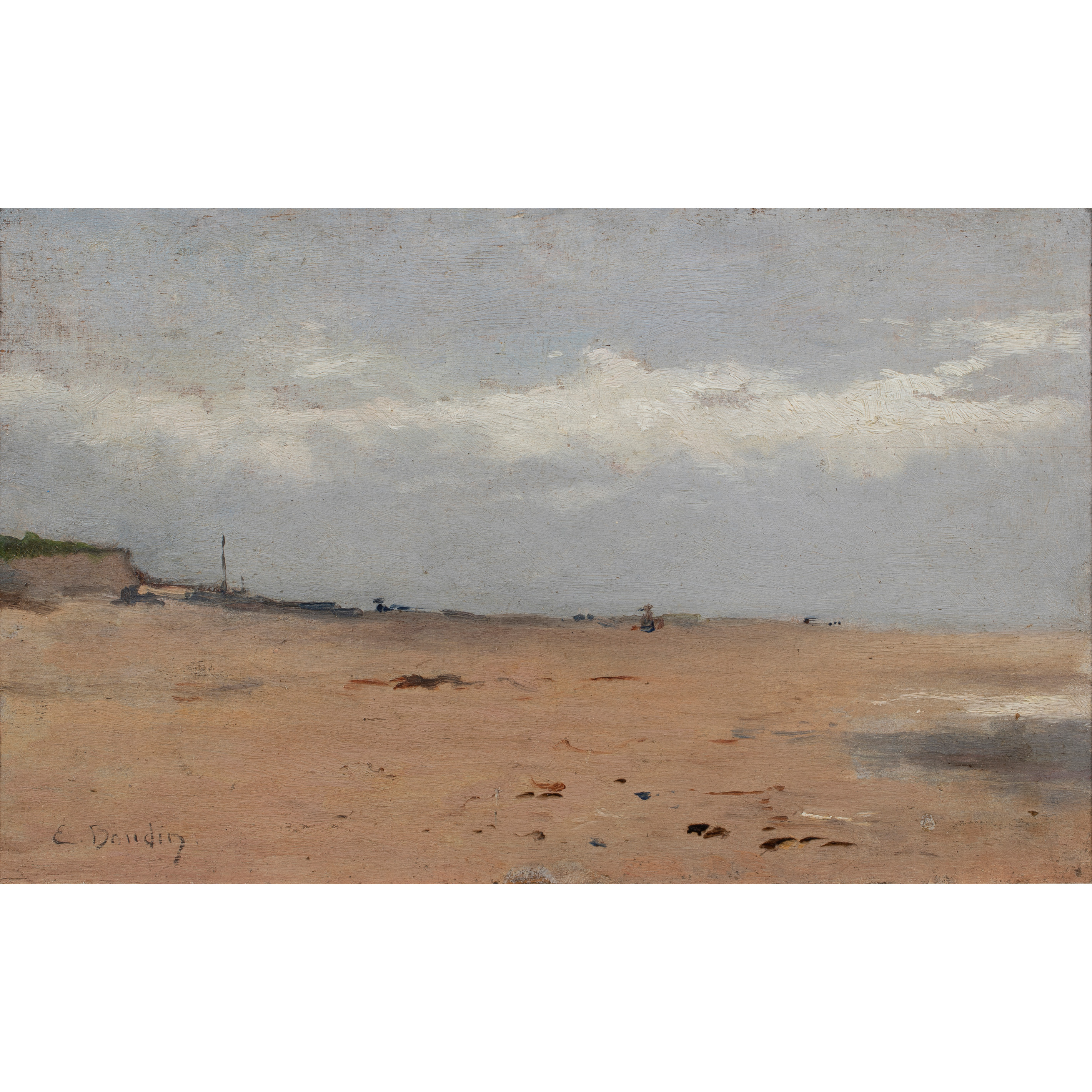 Appraisal: PAINTING EUGENE BOUDIN Eugene Boudin French - Beach Scene with